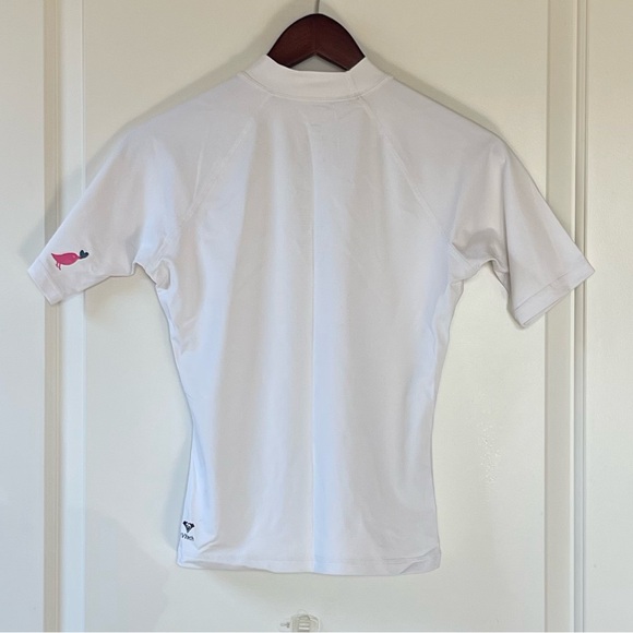 Roxy White Short Sleeve Rash Guard - Picture 5 of 7